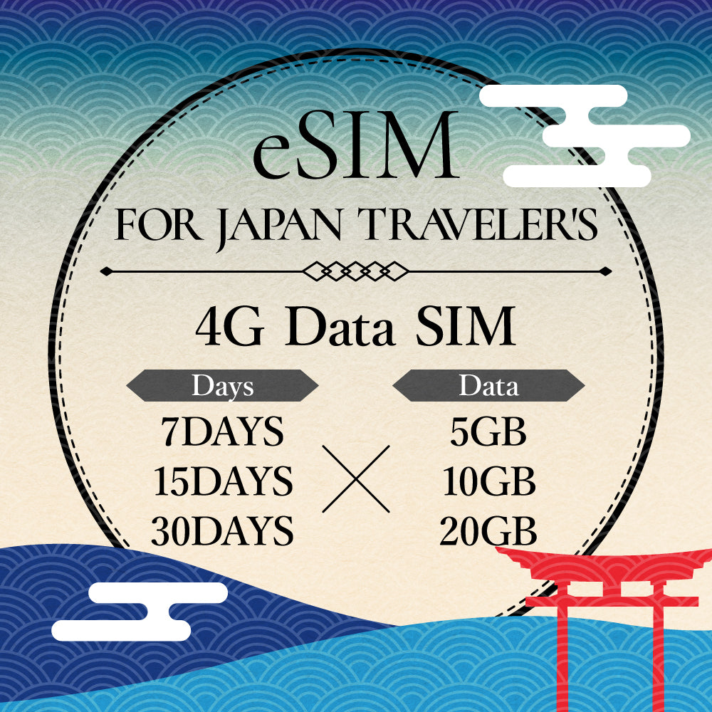 You can combine the validity and data(GB) as you wish! We sell the best eSIM plans for your trip to Japan